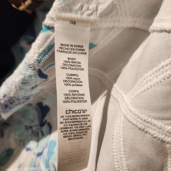 Chicos Open Front Embroidered Floral Bohi Kimono Size Large - Picture 6 of 15